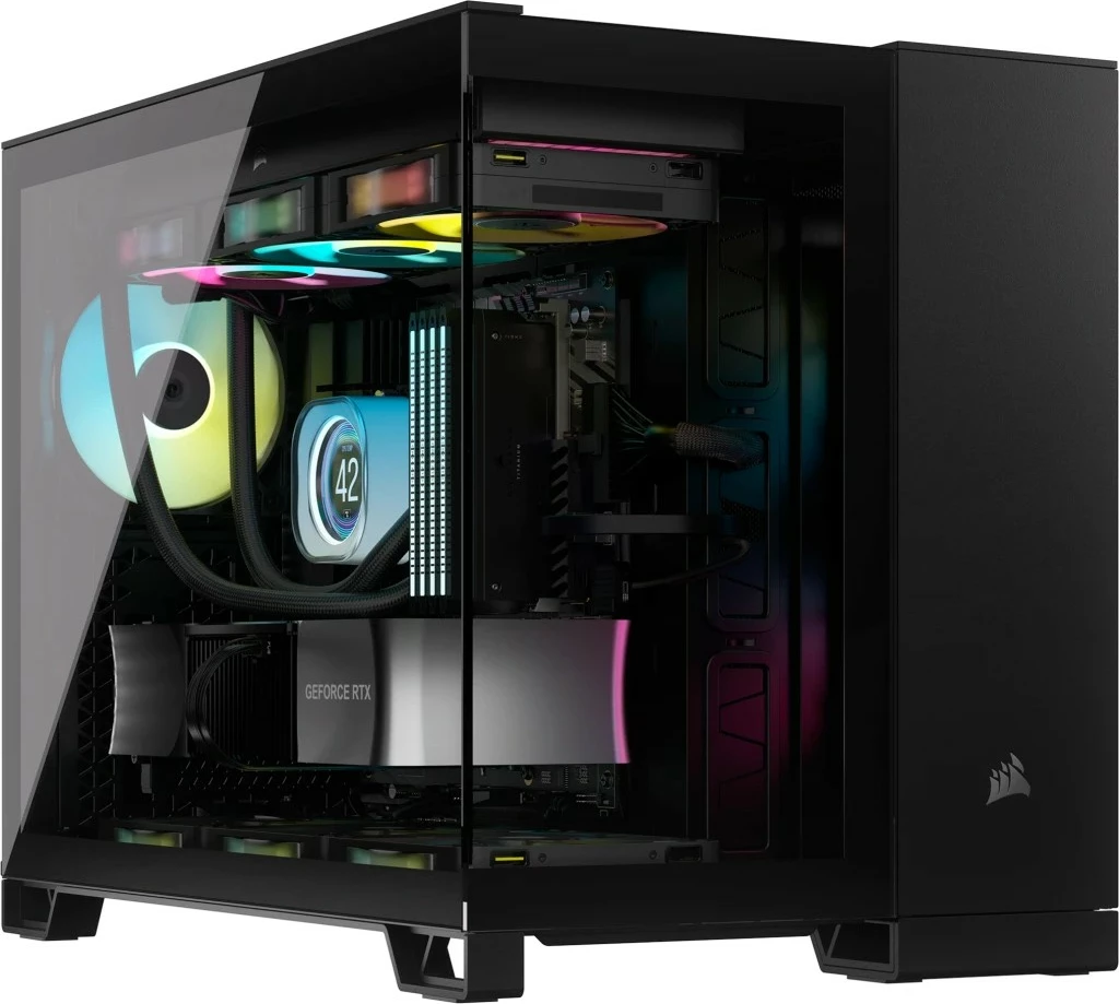 Računalniško ohišje Corsair 2500X RGB Midi Tower mATX, črno