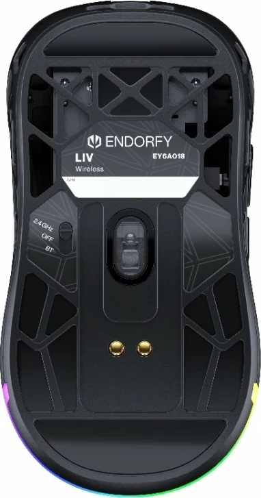 Brezžična miška Endorfy LIV, RGB, črna