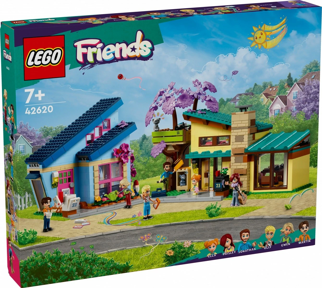 Družinska hiša Olly in Paisley, LEGO Friends 42620, 1126 kosov, plastika