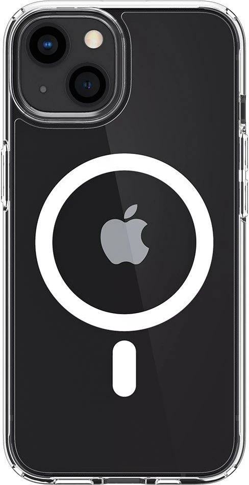 Prozoren ovitek Spigen Ultra Hybrid Mag z MagSafe za iPhone 13 mini, bel