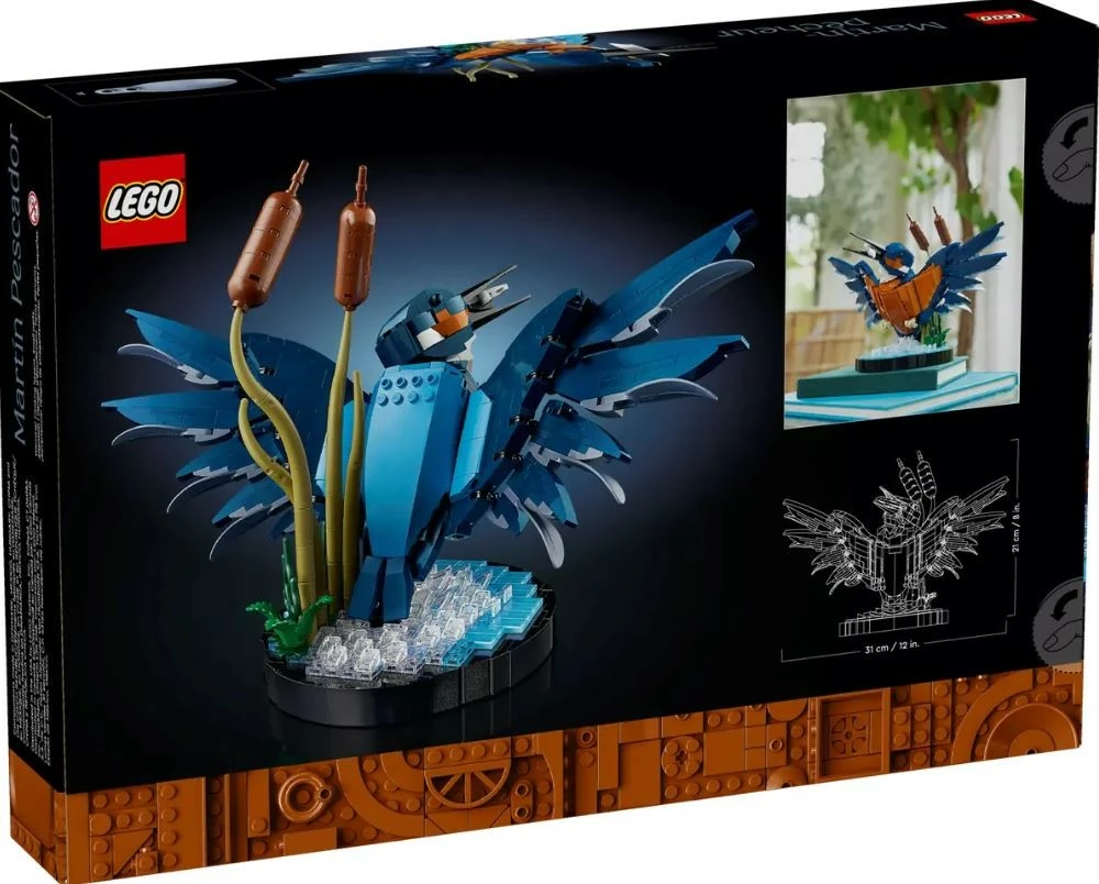 Model kingfisher z 834 kosi, LEGO Icons 10331, za odrasle