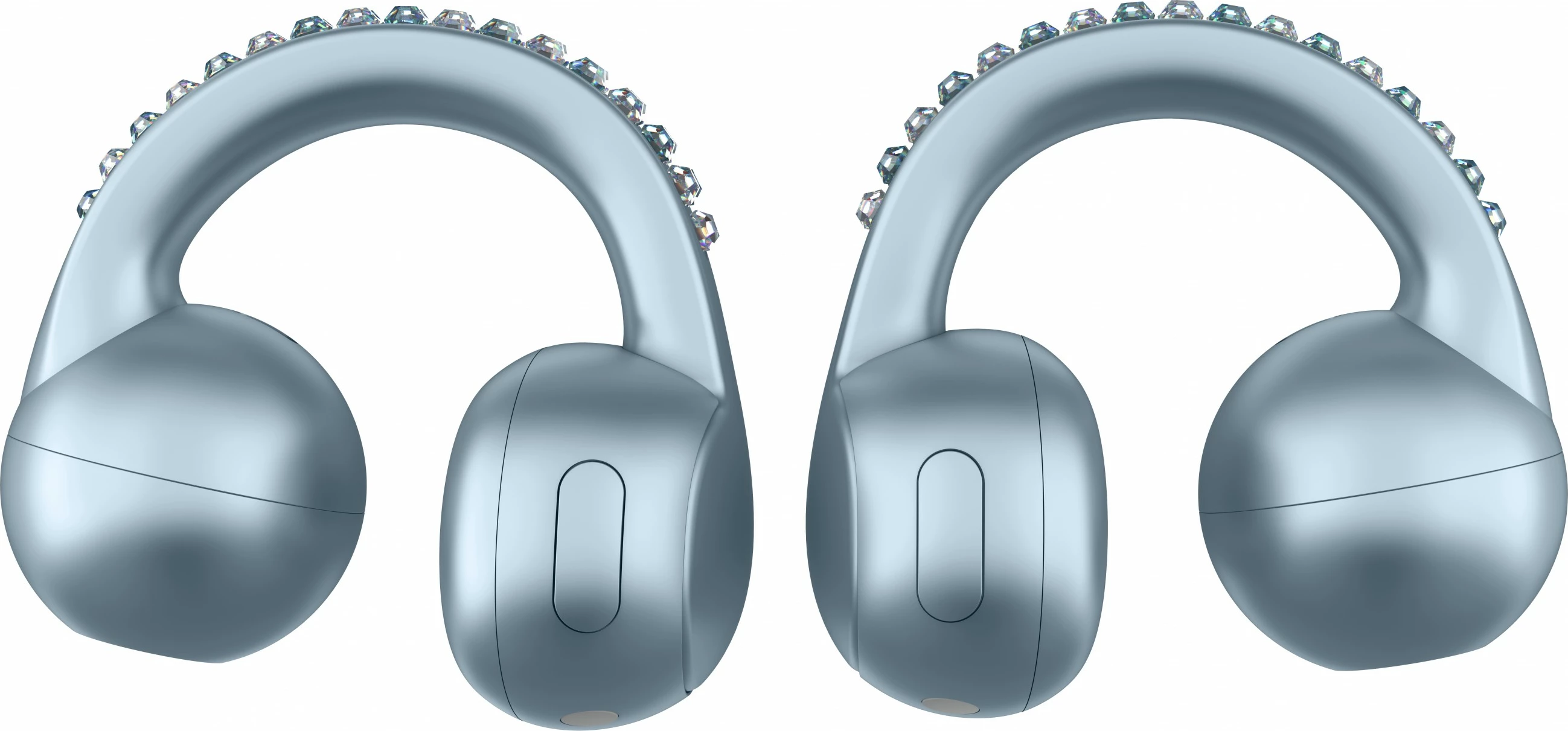 Zložljiv pametni telefon z luksuznim Swarovski dizajnom Motorola razr60 + slušalke Buds Loop, Swarovski Edition, moder