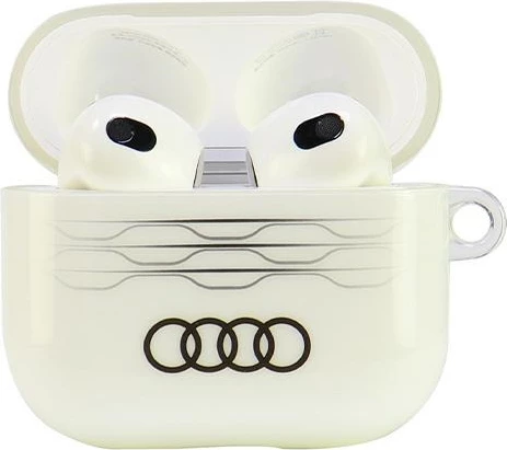 Ovitek za AirPods 3 Audi IML Geometric Pattern, bel