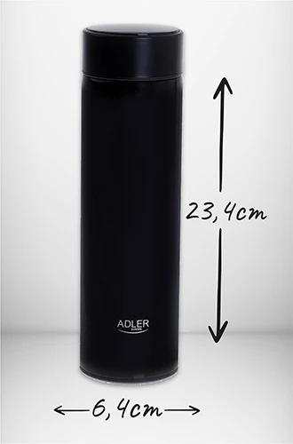 Termos z LED zaslonom, Adler AD 4506, 473 ml, črn