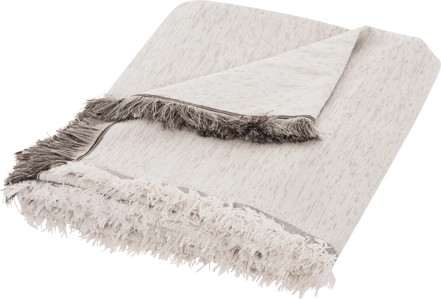 Prevleka za kavč - pregrinjalo z resicami Dreamtopia FH12161.01 v ecru barvi 245x170 cm