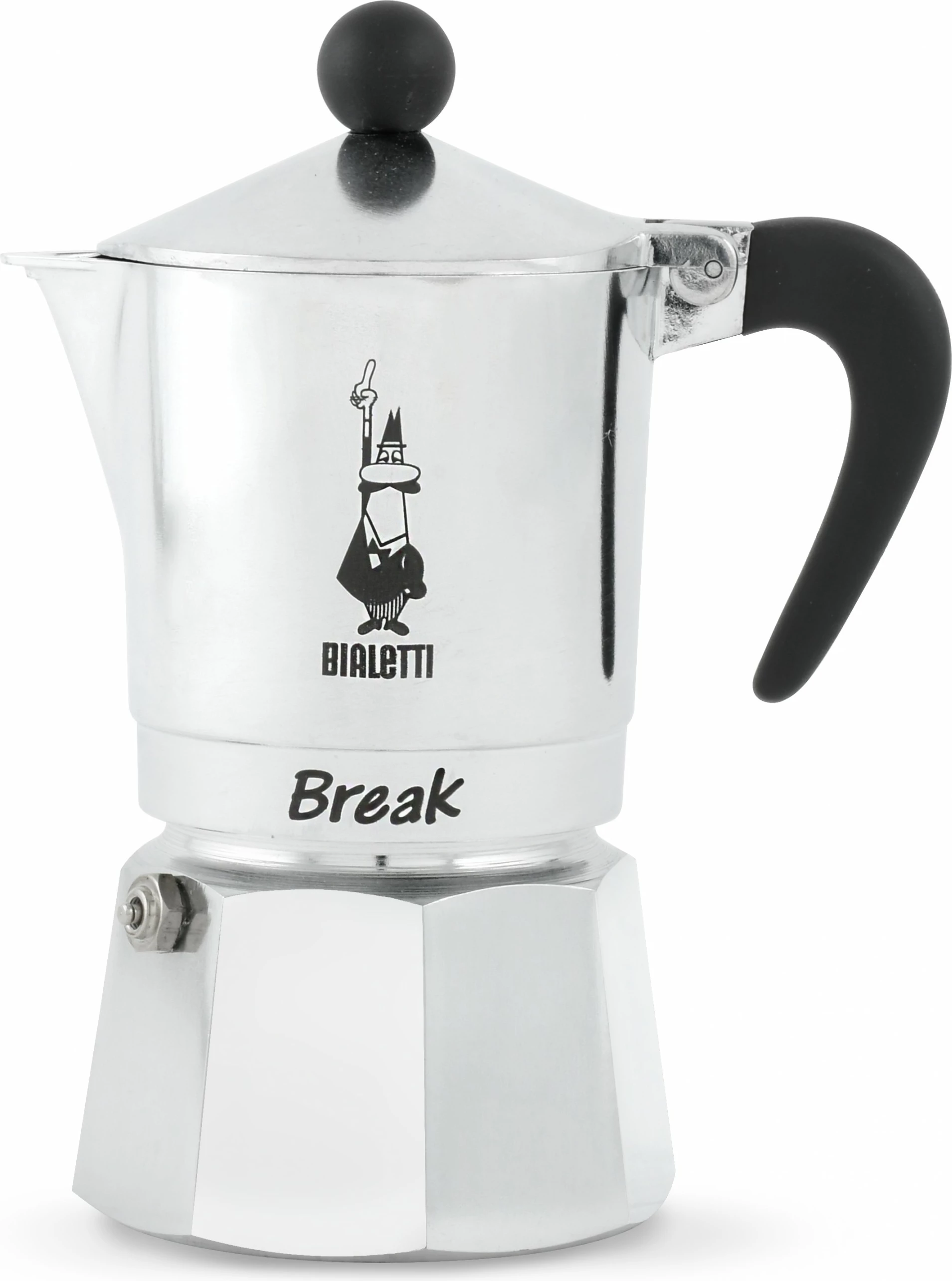Kavni moka lonček, Bialetti Break 1TZ, 1 skodelica, alumin, srebrn