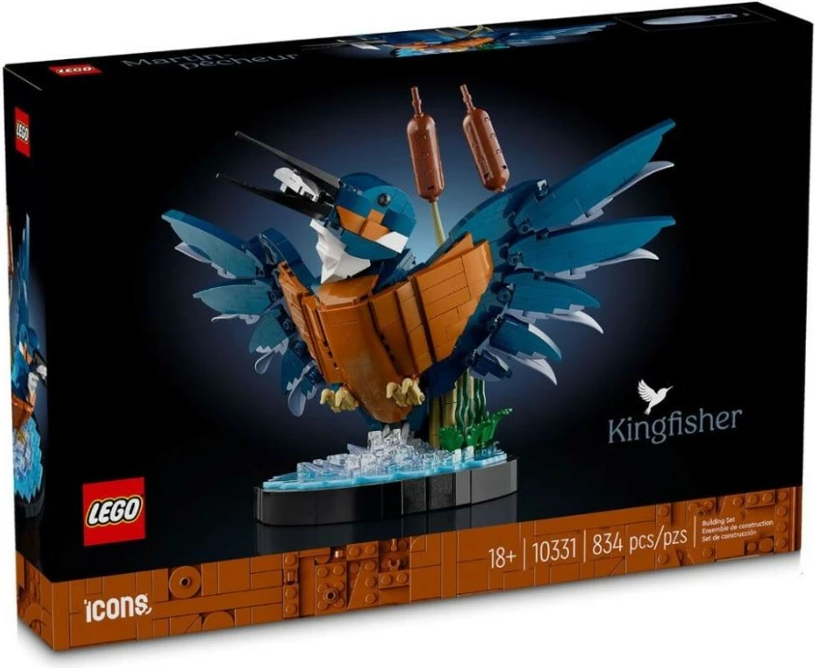 Model kingfisher z 834 kosi, LEGO Icons 10331, za odrasle