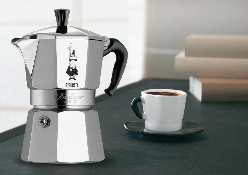 Kavni izračevalnik Moka Express 0,55 L, 9 skodelic, srebrno/črn, Bialetti