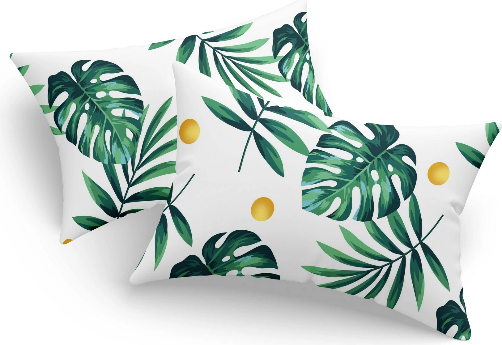 Prevleke za vzglavnike (2 kosa), Monstera, zelene