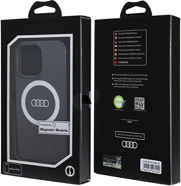 Ovitek za telefon IML z velikim logotipom MagSafe za iPhone 13 Pro / 13, Audi, črn