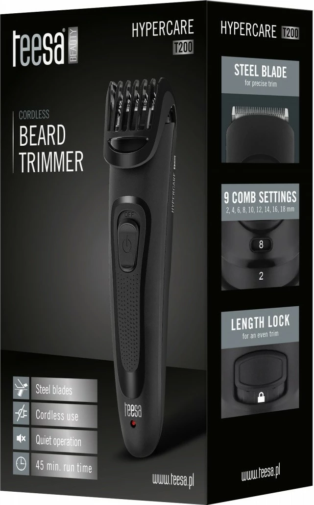Brivnik za telo TEESA HYPERCARE T200, TSA0524, črn