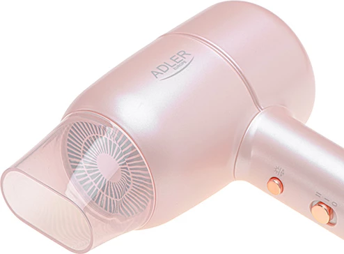 Sušilnik za lase Adler AD 2279p, 1600–1800 W, 2 hitrosti, 2 temperature, ionizacija, kabel 1,8 m, rožnat