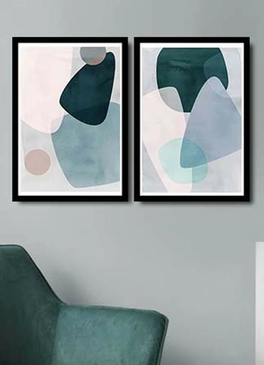 Dekorativna slika z MDF okvirjem (2 kosi), Wallity, 2Psctcız-006