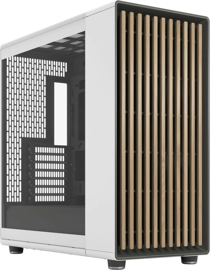 Računalniško ohišje North XL RC Chalk White TG Clear, Fractal Design, ATX/E-ATX, kaljeno steklo, belo