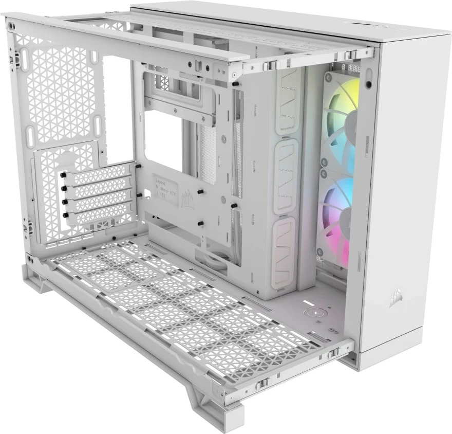 Računalniško ohišje Corsair 2500X RGB, Midi Tower mATX, belo