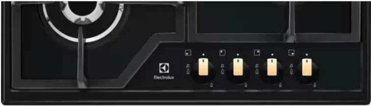 Kuhinjska plošča na plin, 4 kuhalna polja, črna Electrolux EGS6436RK