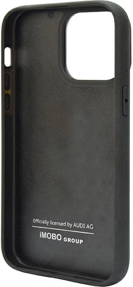 Športen zaščitni ovoj z ogljikovim vzorcem Audi za iPhone 14 Pro Max 6,7", črn