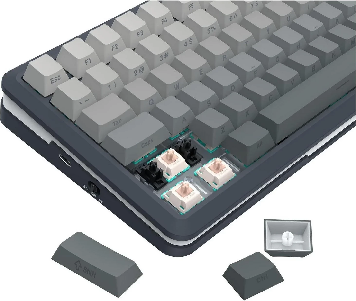 Mehančna igralna tipkovnica, Redragon K708GG-RGB-PRO Flekact, RGB, siva