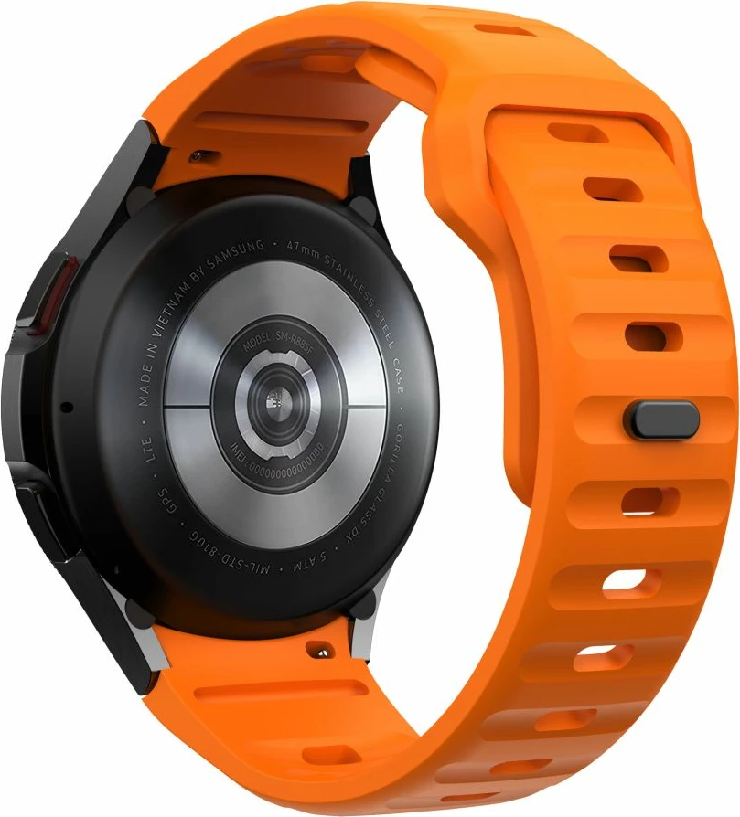 Silikonski pašček za pametno uro Tech-Protect za Samsung Galaxy Watch 4/5/5 Pro/6/7/FE, oranžen
