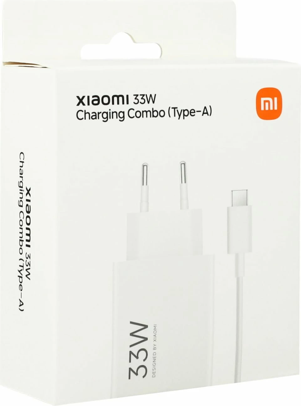 Stenski polnilnik 33W, 1x USB-A z USB-C kablom 3A Xiaomi MDY-16-EF, EU vtič, bel