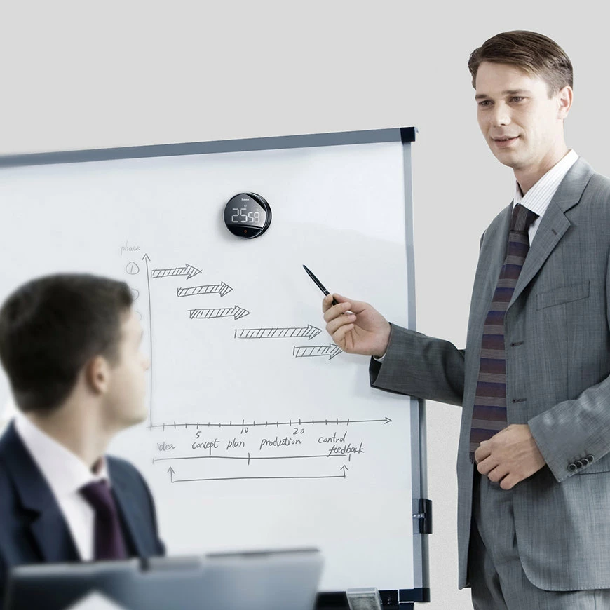 Elektronski timer Baseus Heyo Pro, FMDS000013, LED, magnet, siv