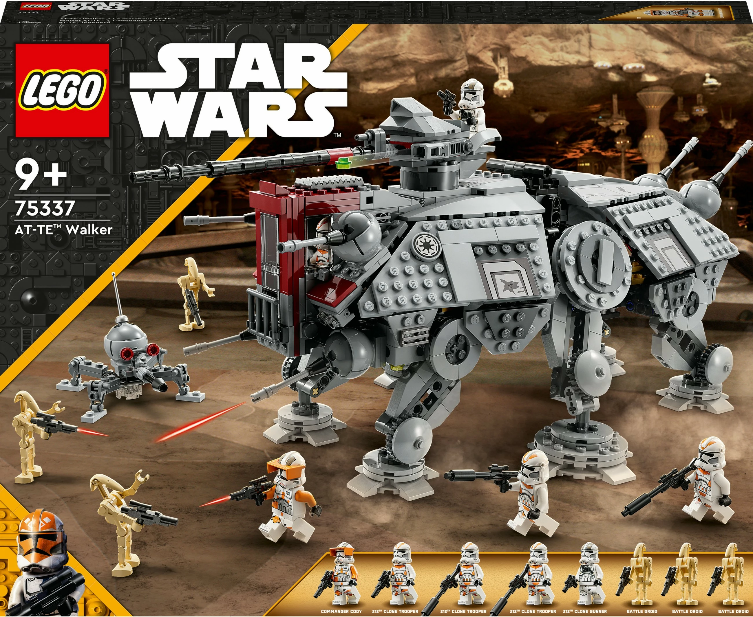 Komplet za sestavljanje AT-TE Walker, LEGO Star Wars, 1082 kosov, večbarven
