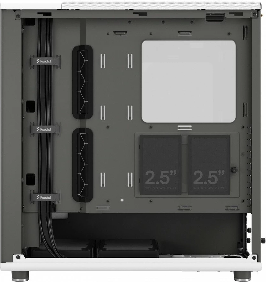 Računalniško ohišje Fractal Design North Chalk White TG Clear Tint, ATX, kaljeno steklo, belo