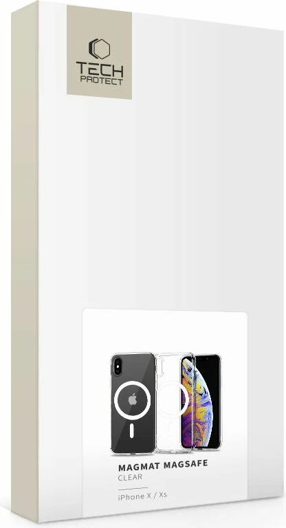 Ovitek za telefon MagMat MagSafe za iPhone X/XS, Tech-Protect, prozoren