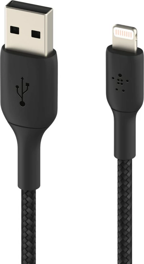 Kabel za polnjenje in sinhronizacijo Belkin CAA002BT0MBK, 0,15 m, Lightning na USB A, črn