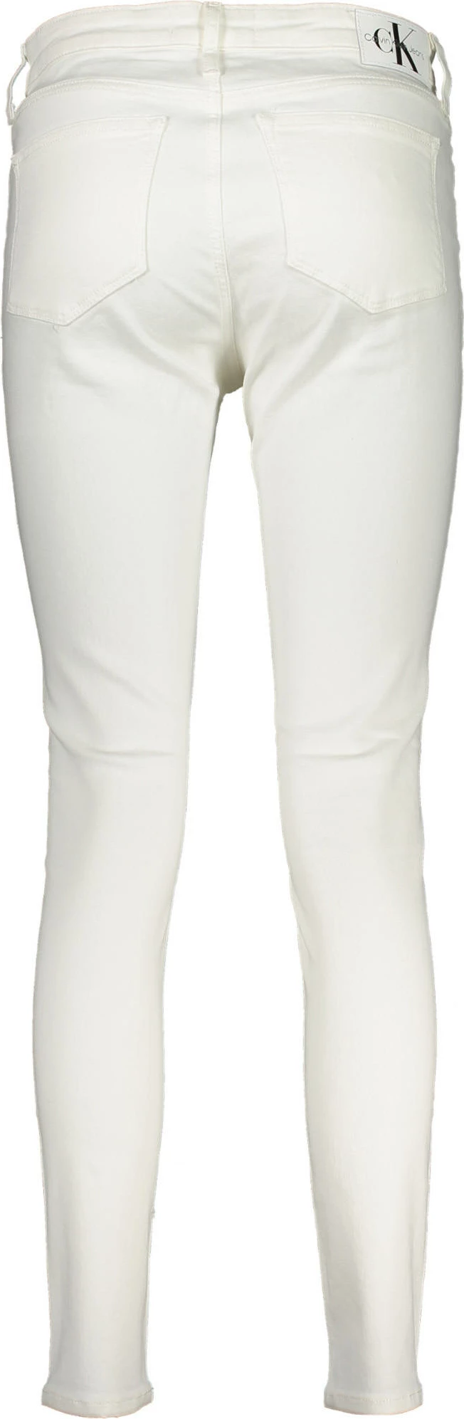 Ozke jeans hlače za ženske Calvin Klein, bele