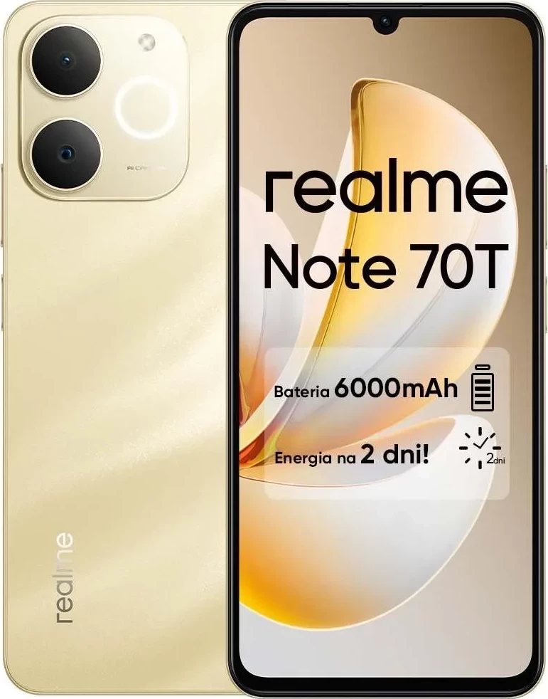Pametni telefon Realme Note 70T, 4GB 128GB, zlata