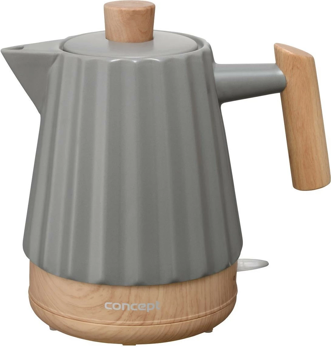 Električni čajnik 1,5 L 1500 W keramično, Concept RK009, sivo