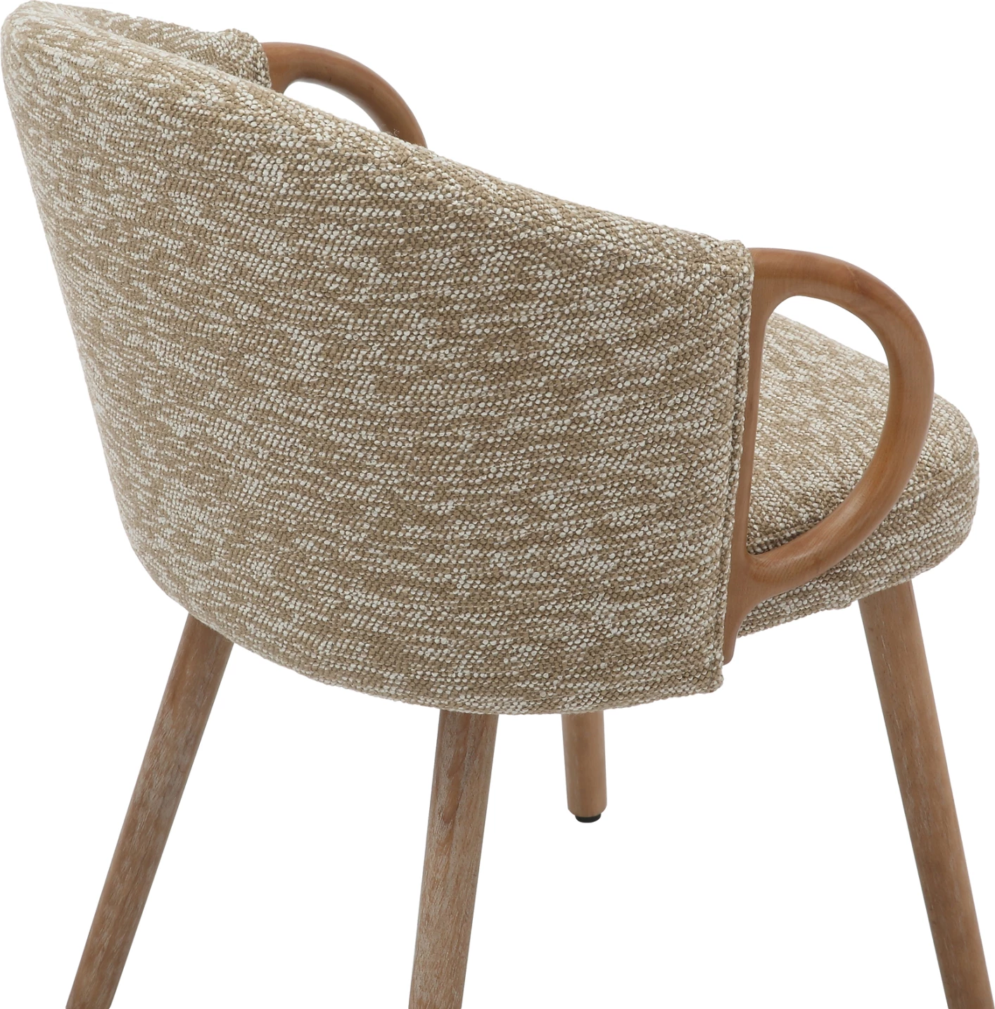 Jedilni stol RIG FH9979.01 bukove noge v beli barvi-bež tkanina 59x58,5x72,5H cm