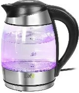 Električni čajnik z regulacijo temperature, Lafe CEG005, 1,8 L, 2200 W, steklo, črn/inox/prosojen