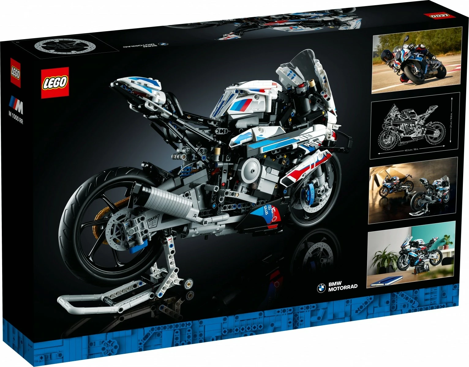 Model motocikla v merilu 1:5 LEGO Technic BMW M 1000 RR, 1920 delov, za odrasle