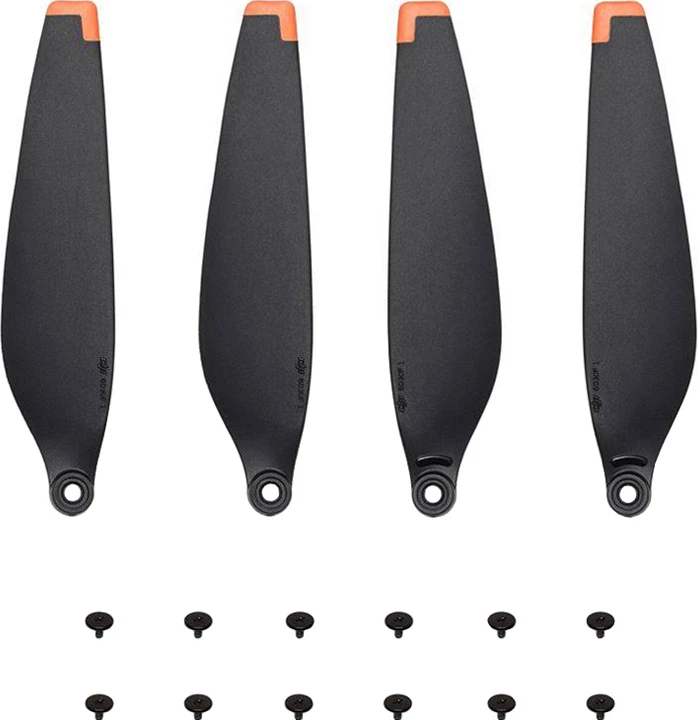 Helike za dron, primerne za DJI Mini 3 Pro in Mini 4 Pro, set 4 kosa, črno z oranžnim koncem