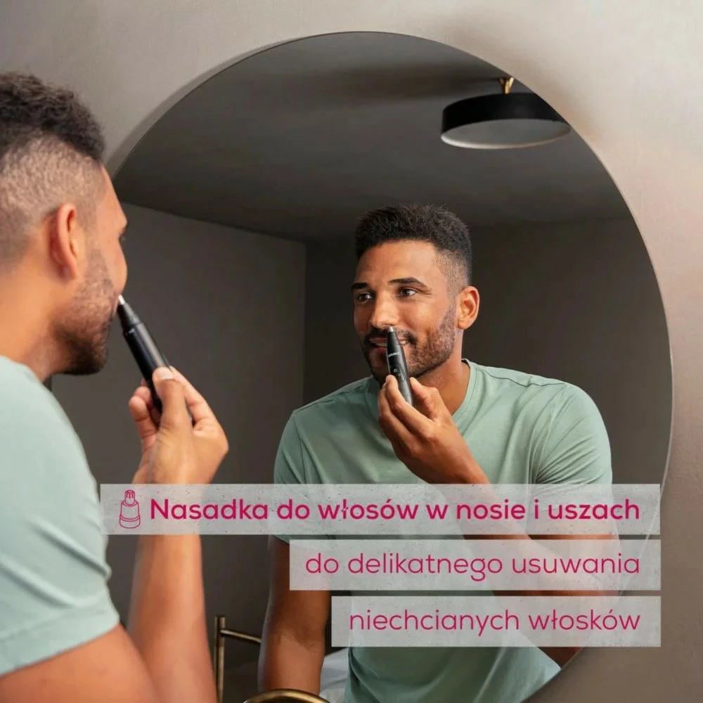 Trimer za obrvi, nos in ušesa Beurer MN2X, črn