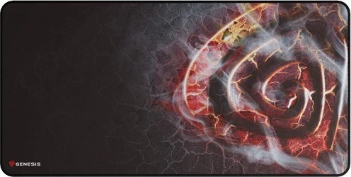 Podloga za miško Genesis Carbon 500 Maxi Lava G2, črna / rdeča