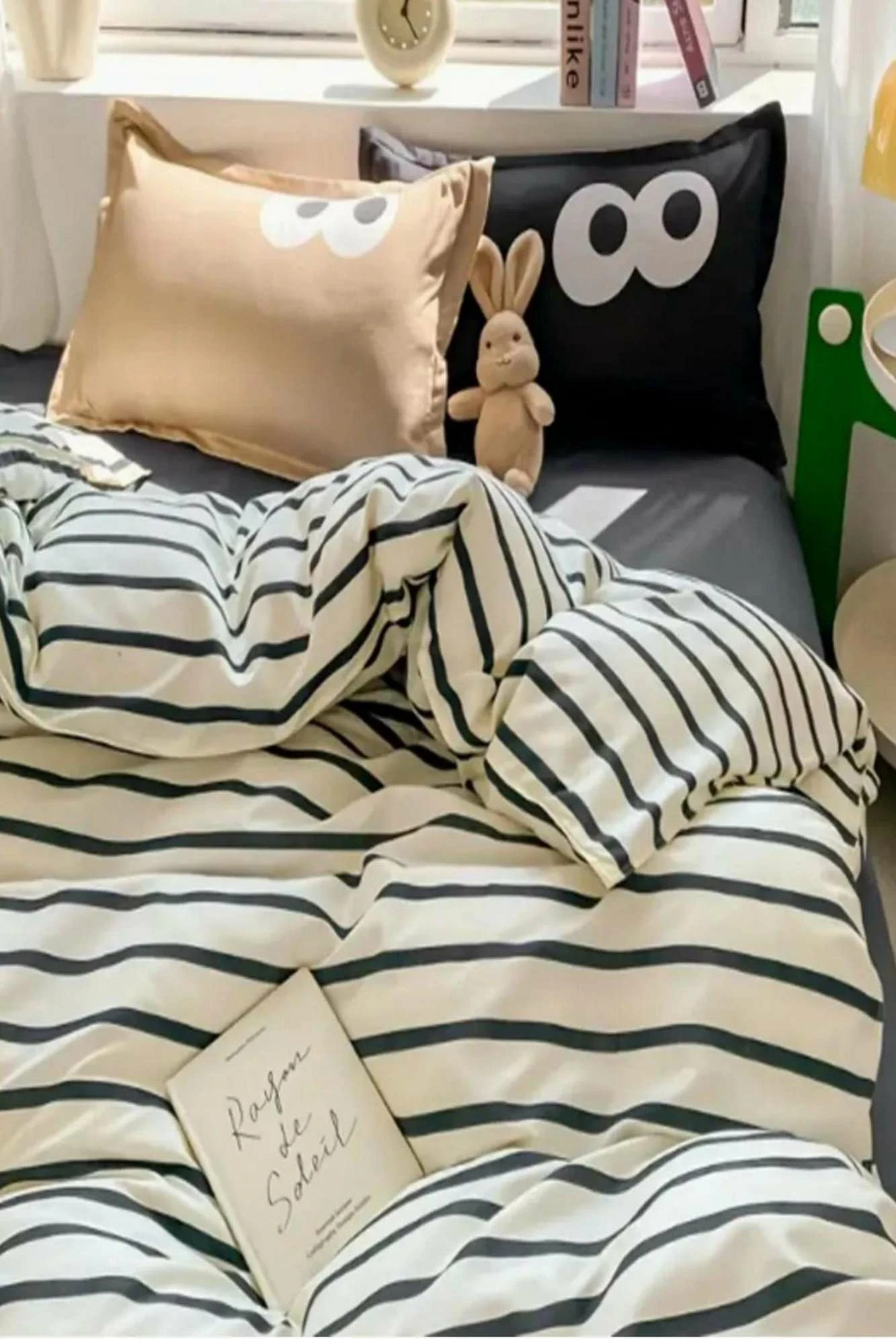 Komplet vzglavnikov (2 kosa), črno in rjavo, Funny Oxford