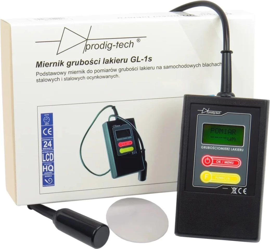 Merilec debeline barve GL-1S s FE sondoj, črn