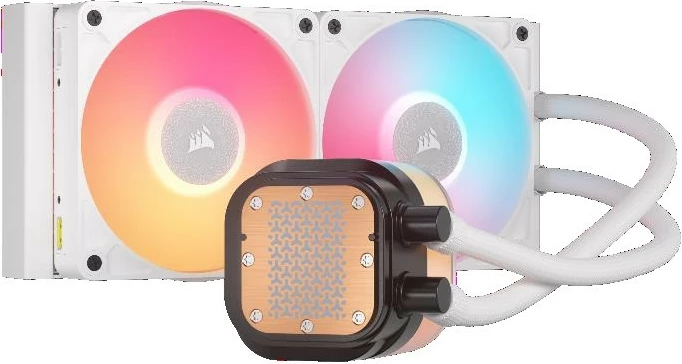 Hladilnik CPU z zaslonom Corsair iCUE LINK TITAN 240 RX LCD AIO, 240 mm, bel