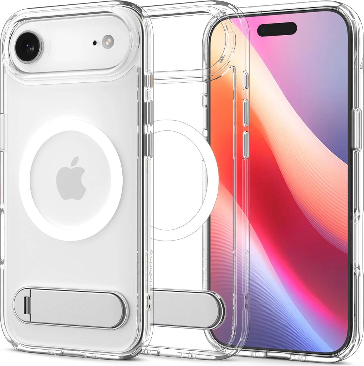 Zaščitni ovitek Spigen Ultra Hybrid "S" MagSafe za iPhone 17 Air, bel/prosojen