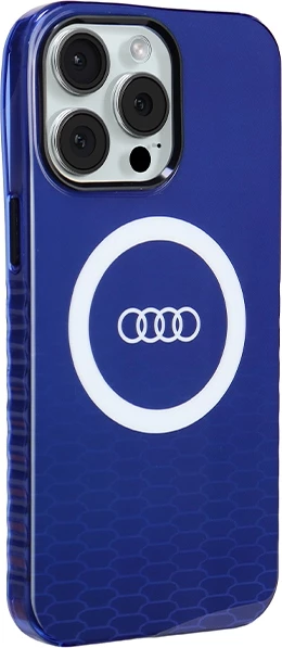 Ovitek Audi IML Big Logo MagSafe za iPhone 15 Pro Max, moder
