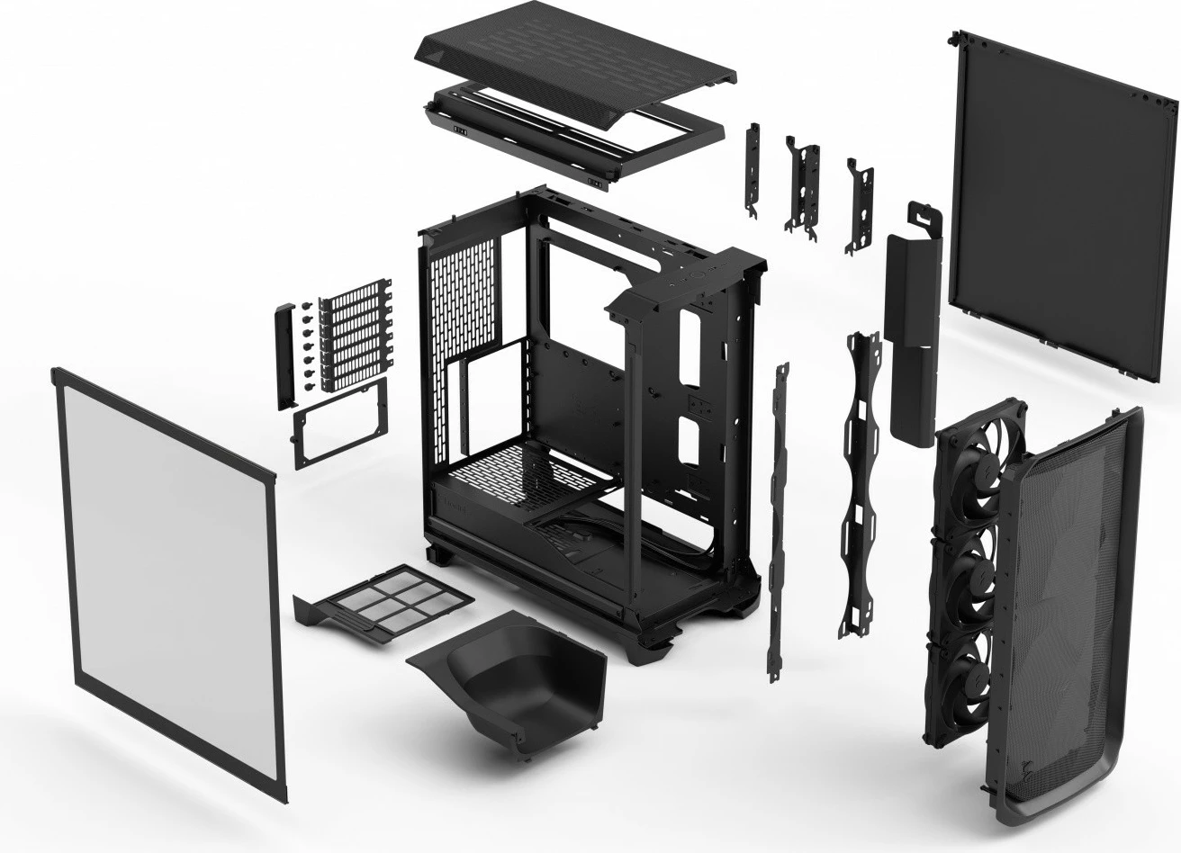 Ohišje Meshify 3, Fractal Design, ATX, črno, steklo Light Tint