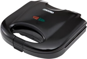 Toster za sendviče, Adler MS 3032, 850 W, nelepljive plošče, pripravi 2 sendviča (4 trikotnike), črn