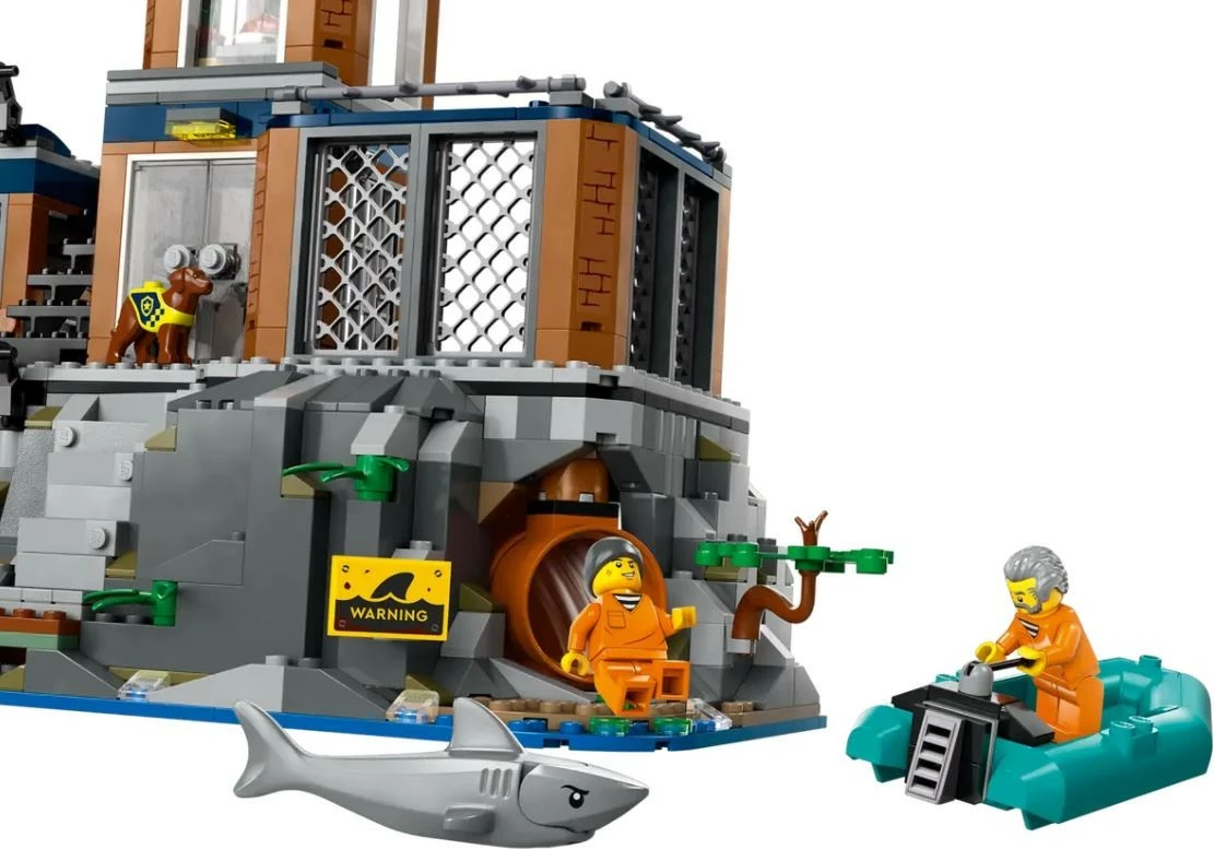 Gradbeni set LEGO City Prison Island 60419, 980 kosov, plastika