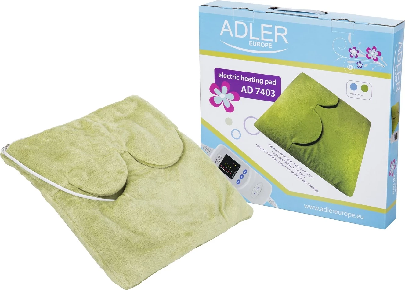 Električni grelec za noge Adler AD 7403, zelen