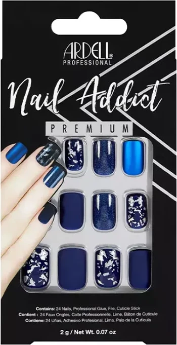 Umetni nohti Ardell Nail Addict Matte Blue, unisex