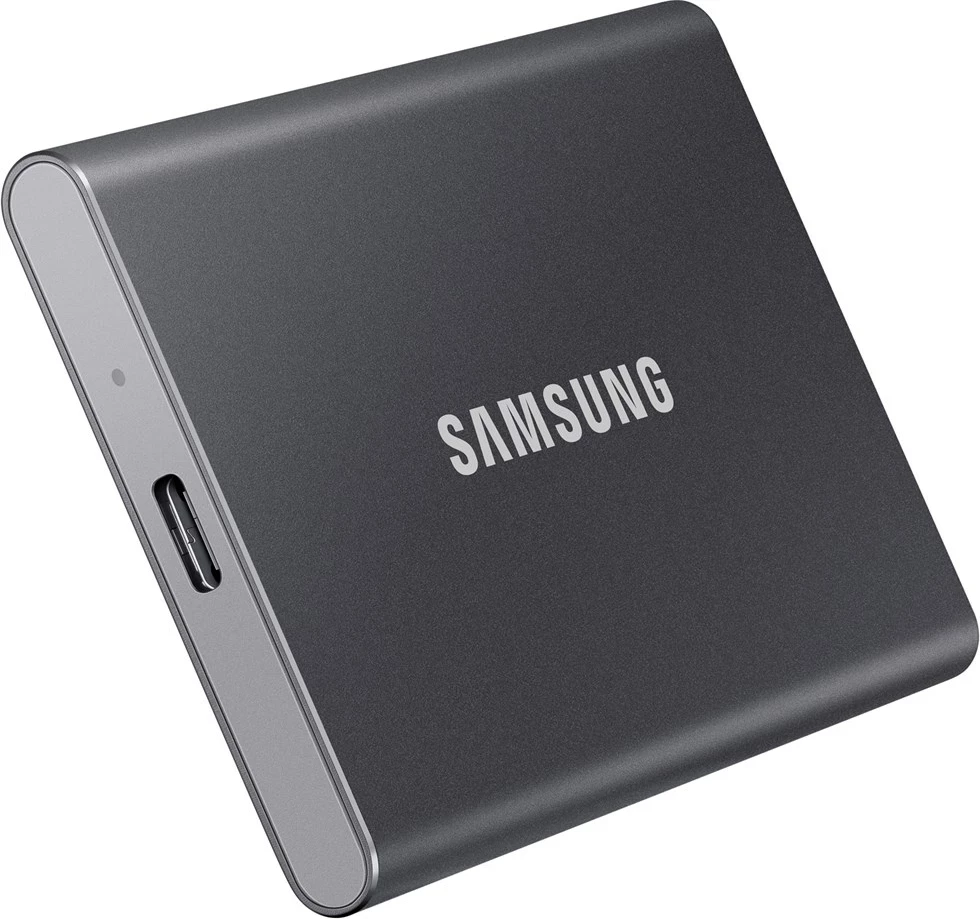 Prenosni SSD, 2 TB, USB Type-C 3.2 Gen 2, Samsung T7, sivi