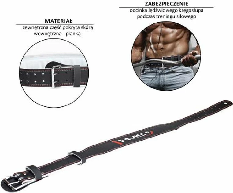 Rokav za podporo pri utežeh HMS PA3778, črn